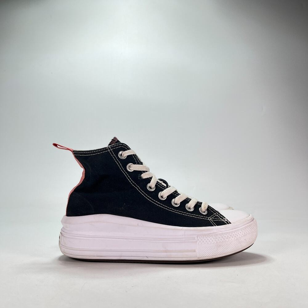 Converse Chuck Taylor All Star Move Black White Platform Sneakers Youth Size 4.5